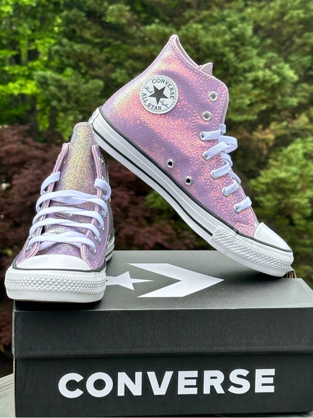 Converse Girls CTAS Hi Glitter Casual Sneaker Youth GS 4Y | 5Y | 6Y | 7Y NEW